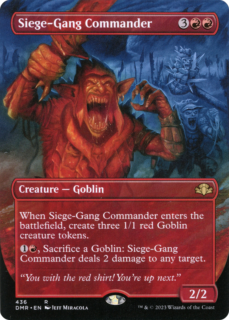 Siege-Gang Commander (DMR-436) - Dominaria Remastered (Borderless) Foil