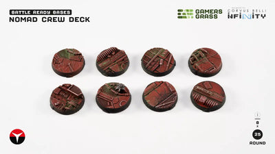 Gamers Grass Battle Ready Bases - Nomad Crew Deck - Round 25mm (8x)