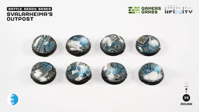 Gamers Grass Battle Ready Bases - Svalarheima’s Outpost - Round 25mm (8x)