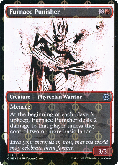 Furnace Punisher (ONE-445) - Phyrexia: All Will Be One: (Showcase) Foil
