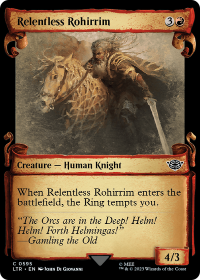 Relentless Rohirrim (LTR-595) - The Lord of the Rings: Tales of Middle-earth: (Showcase) Foil