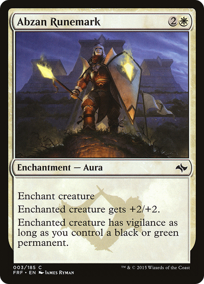 Abzan Runemark (3) (Fate Reforged)