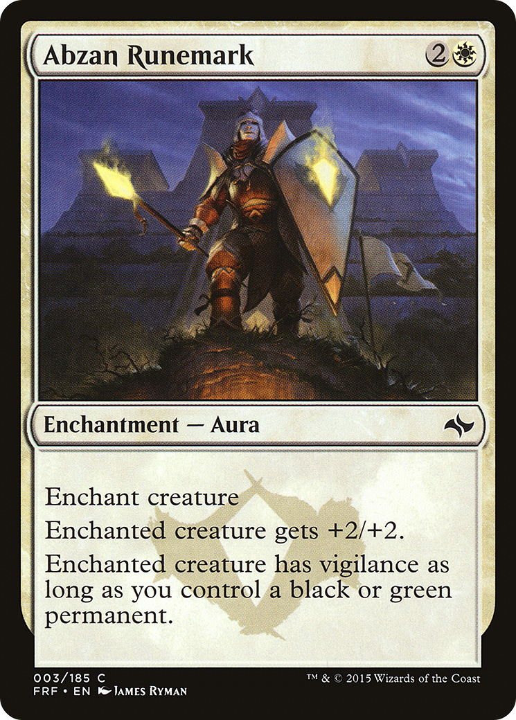 Abzan Runemark (3) (Fate Reforged)