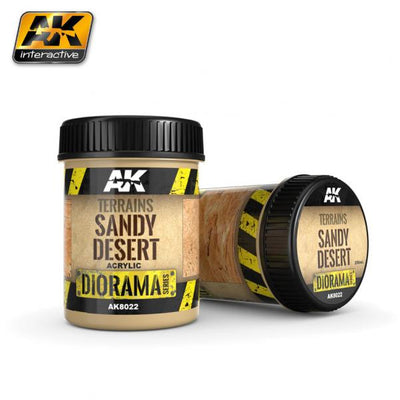 AK-Interactive: (Texture) TERRAINS SANDY DESERT - 250ml (Acrylic)