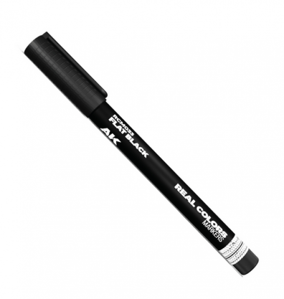 AK-Interactive: Real Color Acrylic Paint Marker - Flat Black